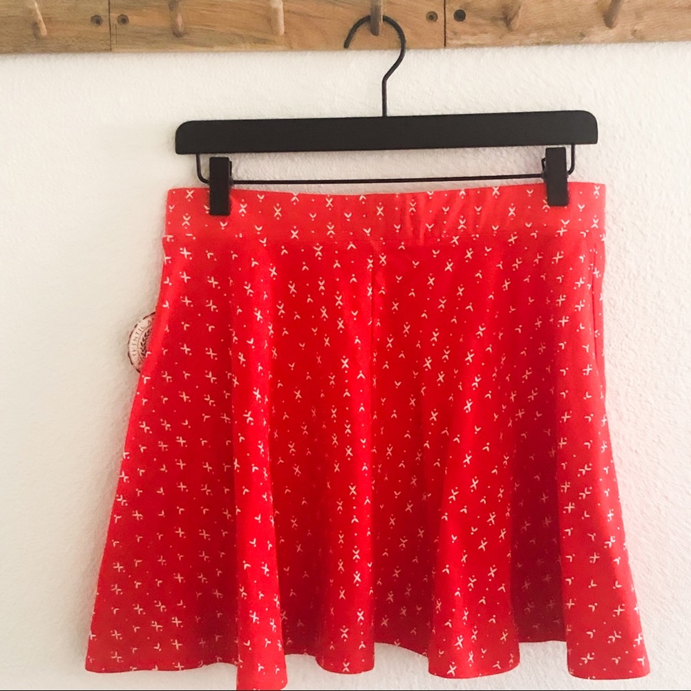 SO Red Orange Skater Skirt - Picture 5 of 6